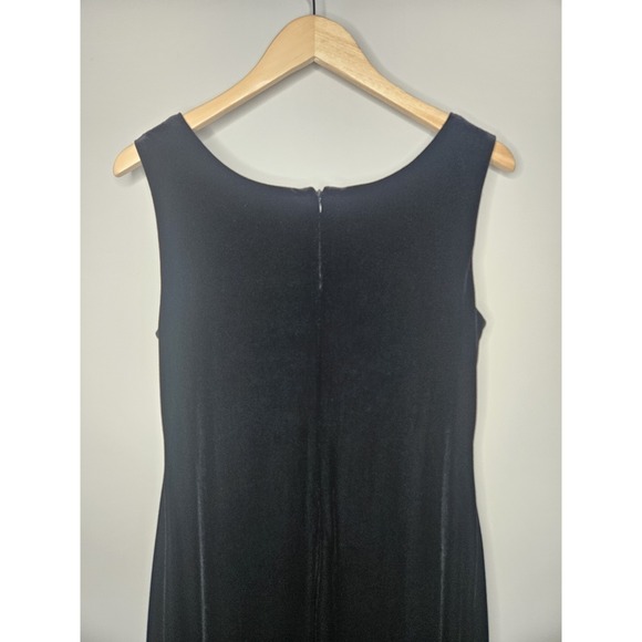 Coldwater Creek Dress 10P Black Velvet Elegant Whimsigoth Dark Romantic Witchy - Picture 8 of 13